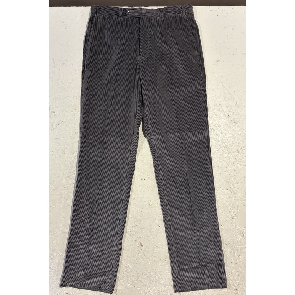 Vintage Nordstrom JB Britches Merino Corduroy Gray Pants Straight Leg Mens 36